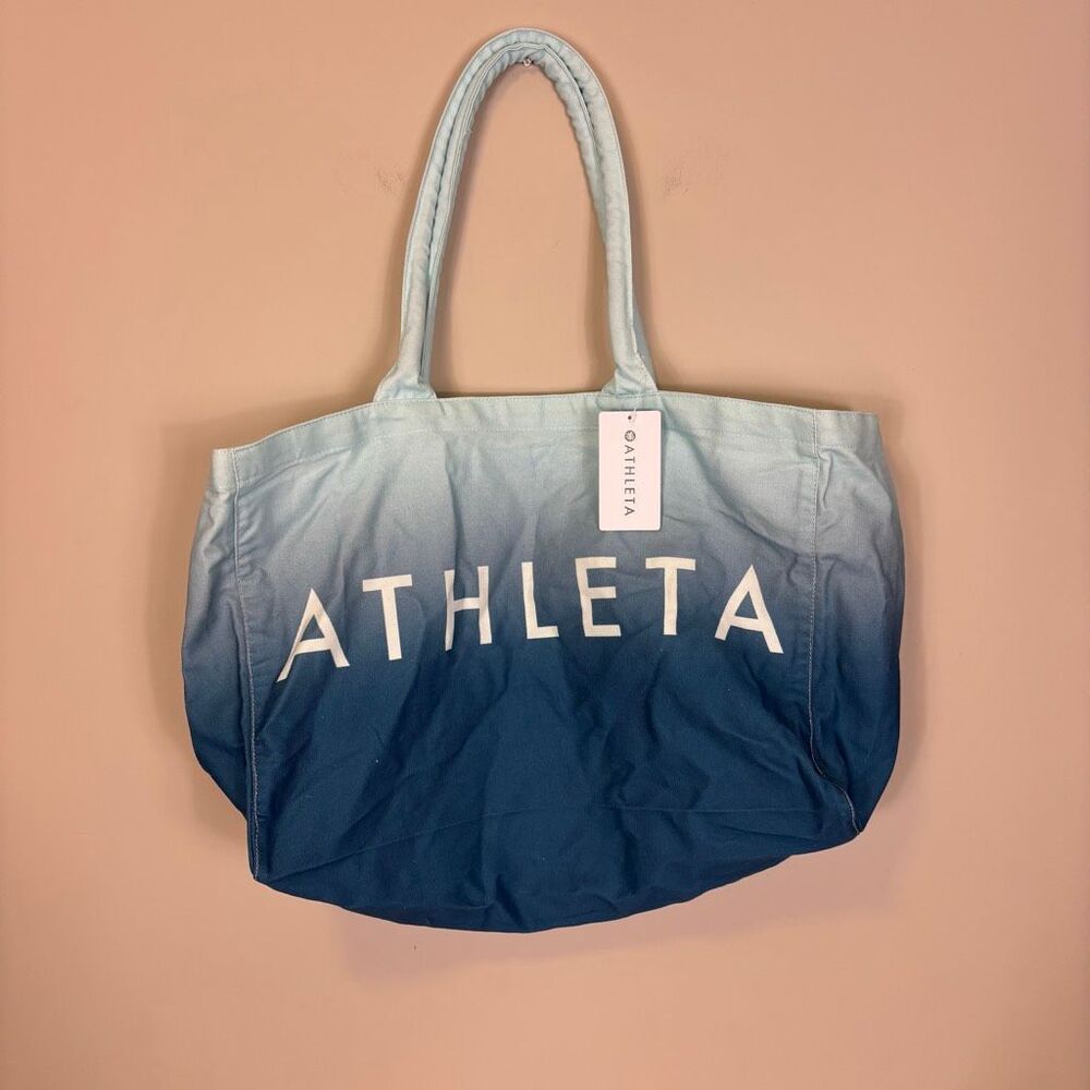 New with Tags Athleta Blue Ombré Open Tote Bag